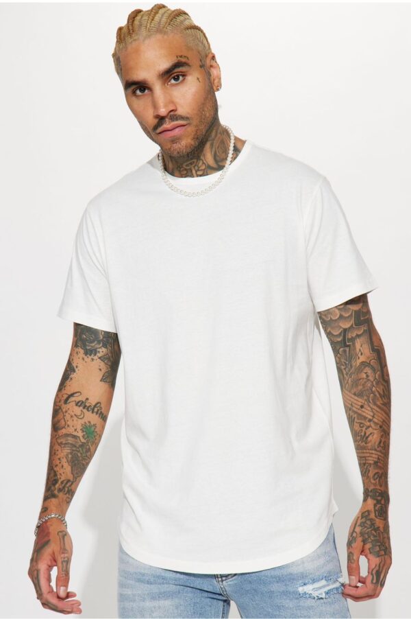 Men's Essential Basic Plain White Tee