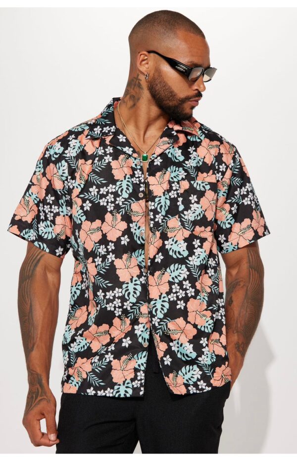 Men's Floral Short Sleeve Shirt