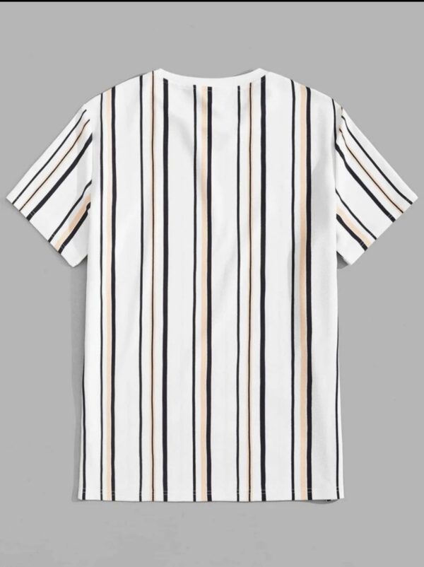 Men's White Stripe Tee - Image 4