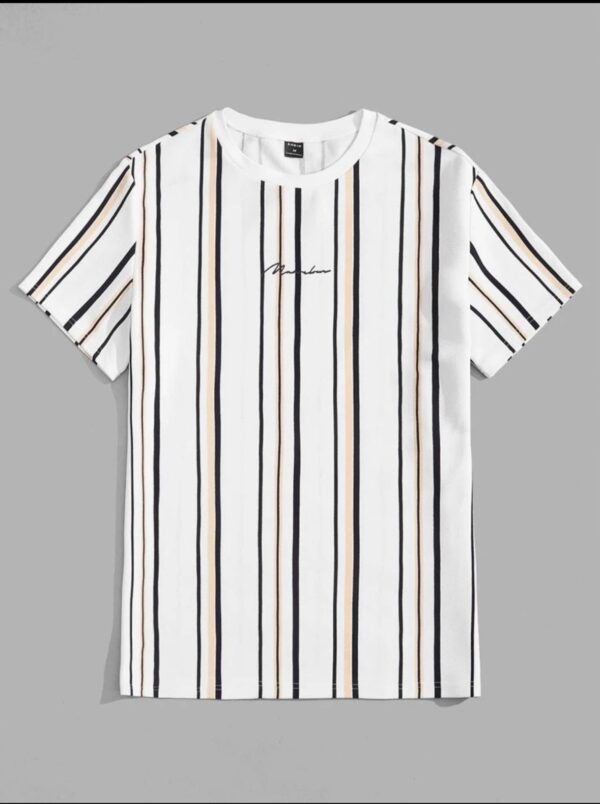 Men's White Stripe Tee